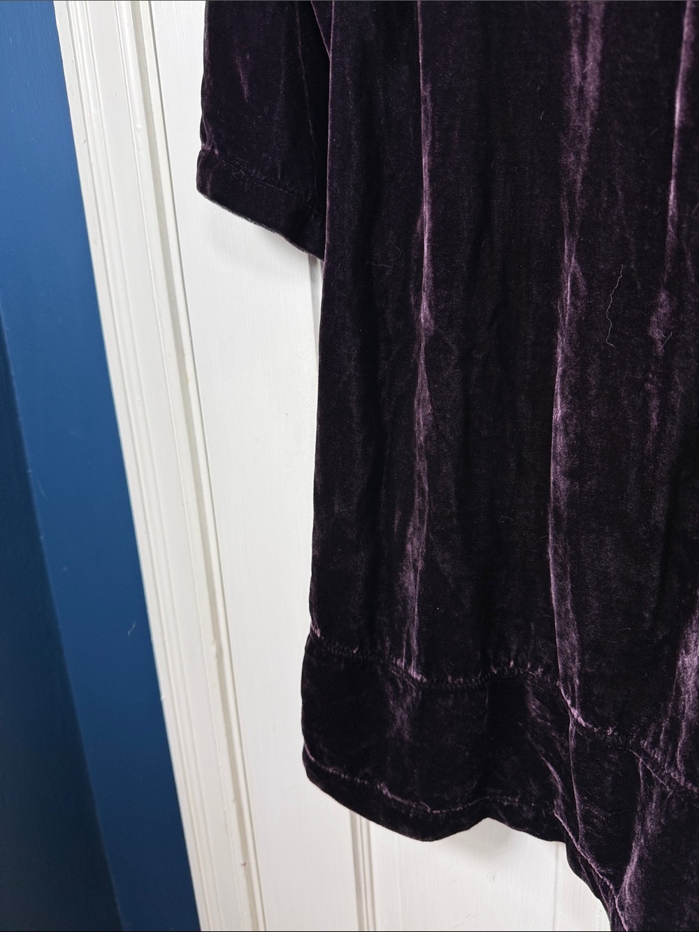 CP Shades Regina Plum Velvet Tunic Dress Top W2451 Sz S - Picture 7 of 7